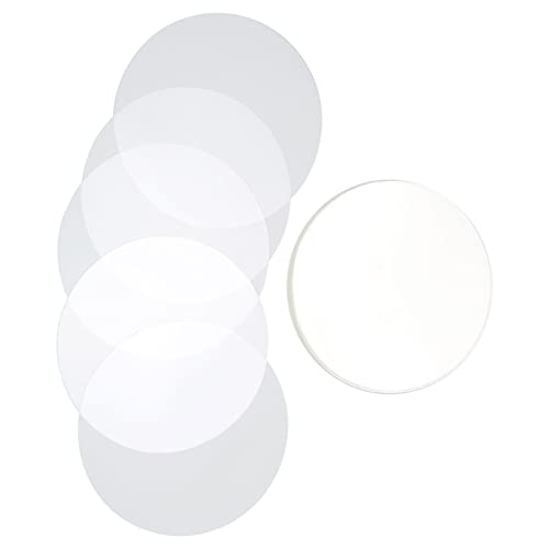 TIKATARER Transparenter Film, Button -Making -Versorgung mit PVC 100 Pieces Button Film für DIY (75 mm) von TIKATARER