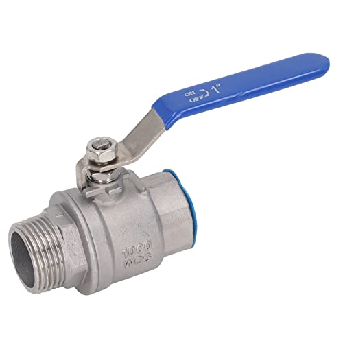 TIKATARER Wasserabsperrventil, Kugelventil 1in NPT Edelstahlkugelventil Gerade Kugelventilanschluss für Wasseröl TIKATARER Wasserabsperrventil, Kugelventil 1in NPT Edelstahlkugelventil Gerade Kugelventilanschluss für Wasseröl von TIKATARER