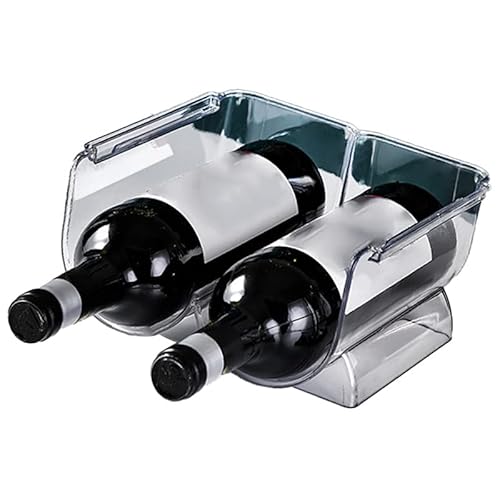 TIKATARER Weinregal, Stapelbare Weinregal Weinflaschenhalter Wasserflasche Organizer Kleiner Home Display (Transparent) von TIKATARER