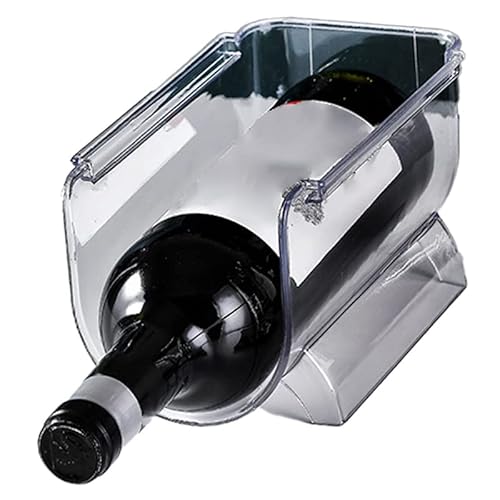 TIKATARER Weinregal, Stapelbare Weinregal Weinflaschenhalter Wasserflasche Organizer Kleiner Home Display (Transparent) von TIKATARER