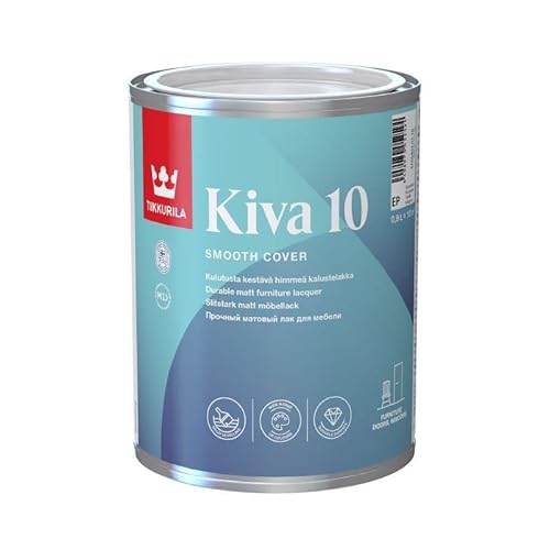 TIKKURILA Kiva 10 Mattlack, für Holzmöbel, Zierleisten, Türen und Fenster, 1 Liter von TIKKURILA