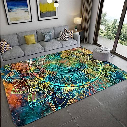 TIKLO Bunt Sternenhimmel Teppich Wohnzimmer Bodenmatte Mädchen Schlafzimmer Teppich Badezimmer Matte Fußmatte Dekoration Teppich 80X120CM von TIKLO