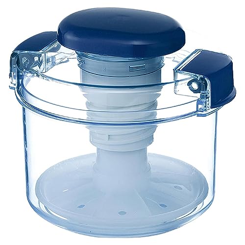 Instant Pickle Maker Gemüsepresse Tsukemono Behälter, rund, hergestellt in Japan, BPA-frei (Blau 0,8 l) von TIKUSAN