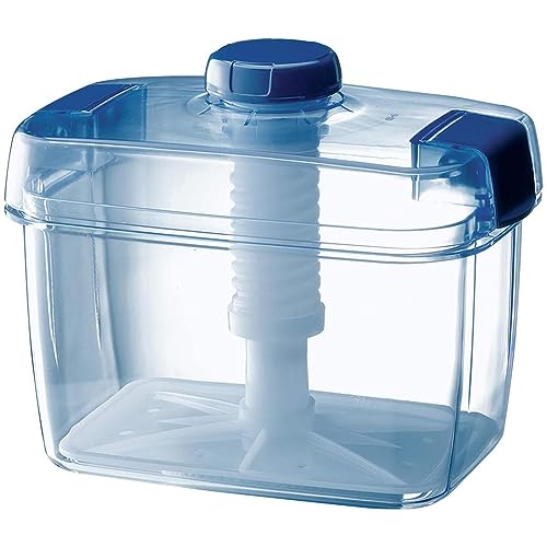 Instant Pickle Maker Gemüsepresse Tsukemono Behälter, rechteckig, hergestellt in Japan, BPA-frei (Blau 3,0 l) von TIKUSAN
