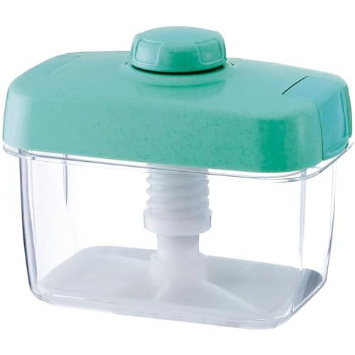 Instant Pickle Maker Gemüsepresse Tsukemono Behälter, rechteckig, hergestellt in Japan, BPA-frei (Grün, 1,6 l) von TIKUSAN