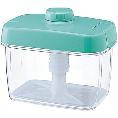 Instant Pickle Maker Gemüsepresse Tsukemono Behälter, rechteckig, hergestellt in Japan, BPA-frei (grün, 2,2 l) von TIKUSAN