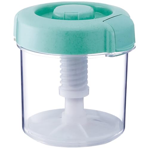 TIKUSAN Instant Pickle Maker Gemüsepresse Tsukemono Behälter, rund, hergestellt in Japan, BPA-frei (Grün, 1,6 l) von TIKUSAN