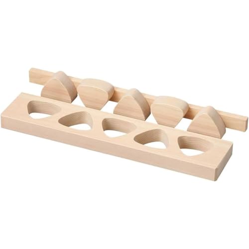 TIKUSAN Onigiri-Form aus Holz, Musubi-Macher, japanische Reiskugelpresse, Hinoki, japanische Zypresse, Onigiri-Form, hergestellt in Japan (Typ 2, 5 Formen) von TIKUSAN