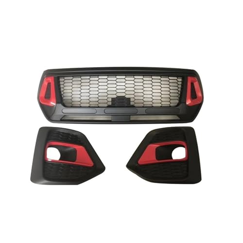 Front- & Kühlergrille AUßEN Auto MODIFIZIERTE Grills Grille Fit Für HILUX Rocco Pickup Auto Grill Front Maske STOßSTANGE Borte Abdeckung 2018 Kühlergrills(Grill Fog lamp Cover) von TILIEINE