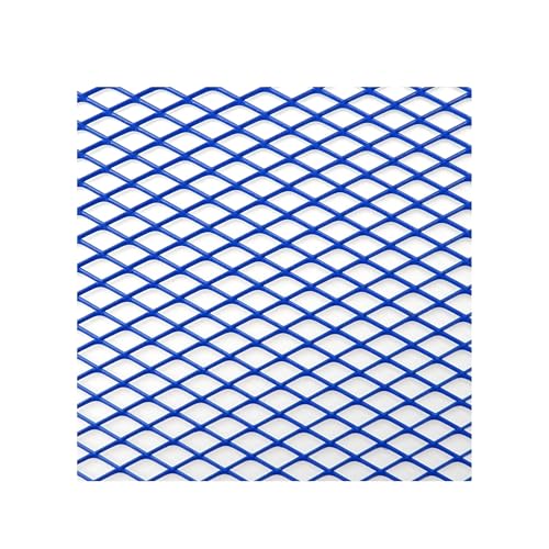 TILIEINE Front- & Kühlergrille 100 x 33 cm Aluminium Rennwagen Stoßstangengrill Grill Mesh Net Vent Schwarz Silber Rot Blau Tuning Protector Home Garden Kühlergrills(Blue Diamond 6x12mm) von TILIEINE