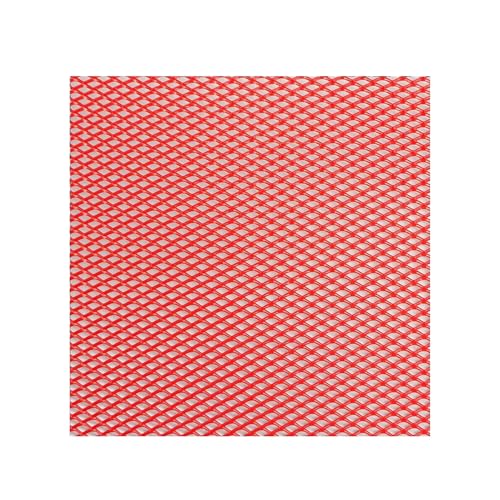 TILIEINE Front- & Kühlergrille 100 x 33 cm Aluminium Rennwagen Stoßstangengrill Grill Mesh Net Vent Schwarz Silber Rot Blau Tuning Protector Home Garden Kühlergrills(Red Diamond 3x6mm) von TILIEINE