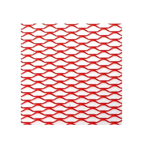 TILIEINE Front- & Kühlergrille 100 x 33 cm Aluminium Rennwagen Stoßstangengrill Grill Mesh Net Vent Schwarz Silber Rot Blau Tuning Protector Home Garden Kühlergrills(Red Seagull 8x25mm) von TILIEINE