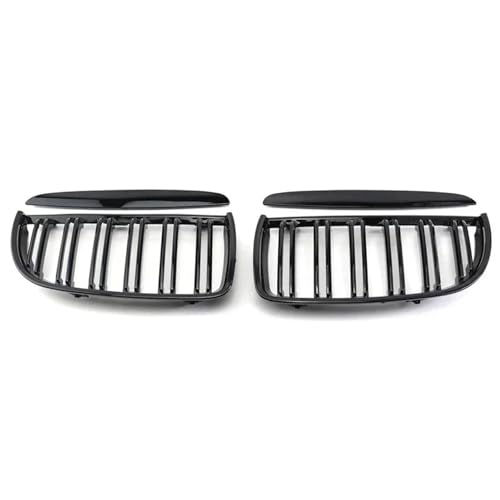 TILIEINE Front- & Kühlergrille Front Niere Grill Glanz Schwarz Fit Für BMW 3 Serie E90 E91 2005-2008 325xi 320i 325i 325i 328i 330i 335i XDrive Kühlergrills(Double Line Black) von TILIEINE