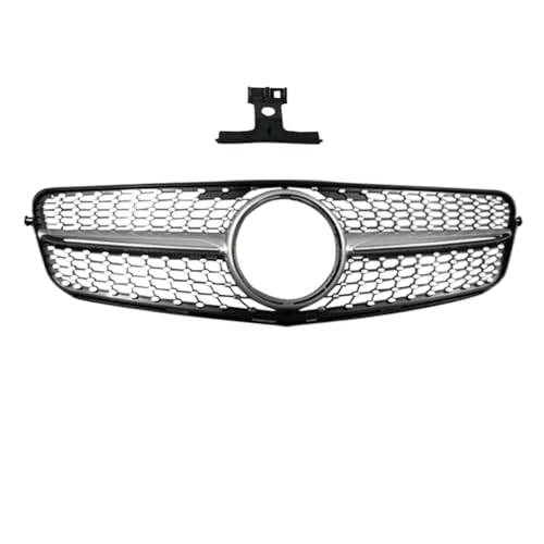 TILIEINE Front- & Kühlergrille Frontgrill Grill Tuning Passend für Mercedes Benz C-Klasse W204 2007-2014 C180 C200 C250 C300 AMG GT Diamond Style Kühlergrills(Diamond Silvery) von TILIEINE