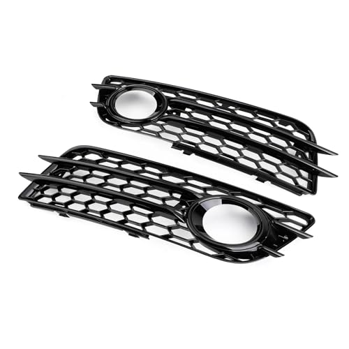 TILIEINE Front- & Kühlergrille Honeycomb Style Nebelscheinwerfer Grill Stoßstange Fit für Audi A4 S-LINE S4 2008,2009,2010,2011,2012 Kühlergrills von TILIEINE