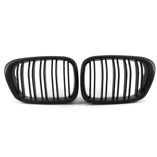 TILIEINE Front- & Kühlergrille Passend für BMW E39 5er-Serie 525i 528i 1999–2003 Kühlergrill, Auto-Fronthaube, Renngrill, Auto-Doppelleitungs-Ansauggitter Kühlergrills(Matt Black) von TILIEINE