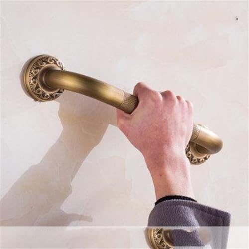 TILIEINE Griffstangen Wannengriff 30/35/50/52 cm Antike Messing Badezimmer Badewanne WC Handlauf Dusche Sicherheit Unterstützung Griff Handtuchständer(30CM) von TILIEINE