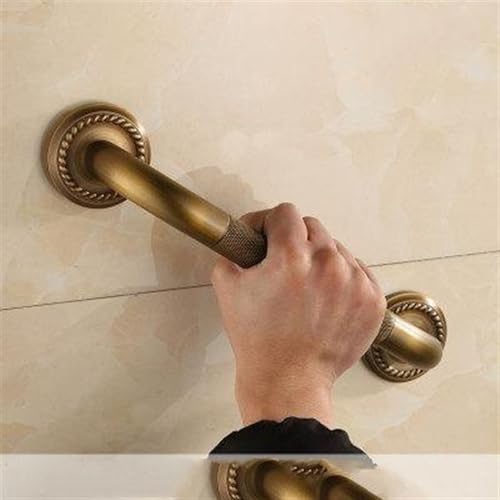 TILIEINE Griffstangen Wannengriff 30/35/50/52 cm Antike Messing Badezimmer Badewanne WC Handlauf Dusche Sicherheit Unterstützung Griff Handtuchständer(35CM) von TILIEINE