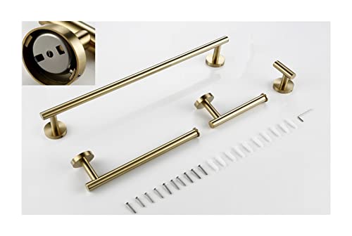 TILIEINE Griffstangen Wannengriff Vierstöckiges Golden Haken Tuch Bar Rack Bar Hardware Rack Papier Handtuch Rack Badezimmer Zubehör(BG-Towel Ring) von TILIEINE