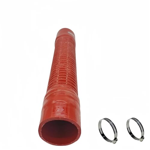TILIEINE Gummi Schlauch 30-100mm Auto Silikon Flexible Schlauch Ladeluftkühler Wasser Kühler Rohr Auto Turbo Ansaugrohr Wasser Rohr Luft Rohr Kühlerschlauch(Red,500MM_ID 50MM) von TILIEINE