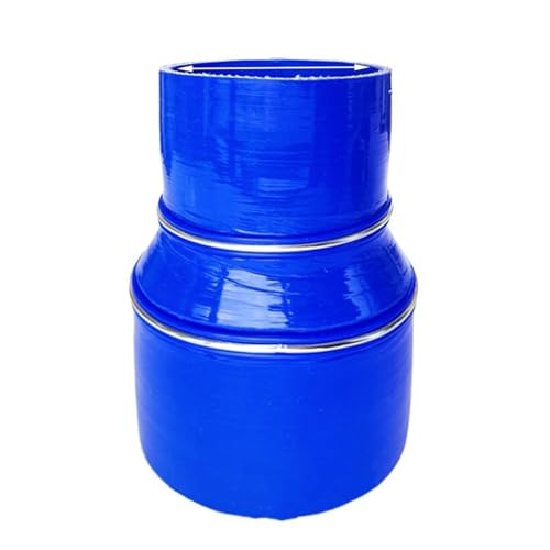 TILIEINE Gummi Schlauch Auto-Ladeluftkühler-Turbo-Ansaugrohrkupplung, universeller Silikonschlauch, geflochtener Schlauch, gerader Reduzierstück, blau, ID16 mm – 180 mm Kühlerschlauch(ID16mm-22mm) von TILIEINE