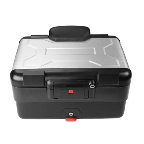 TILIEINE Helmkoffer für Motorrad Aluminium Legierung Top Case Gepäck Vario Fall Für Honda NC700X CB500X CB650F CB1000R Fit Für BMW R1200GS R1250GS Motorrad Box(Silver) von TILIEINE