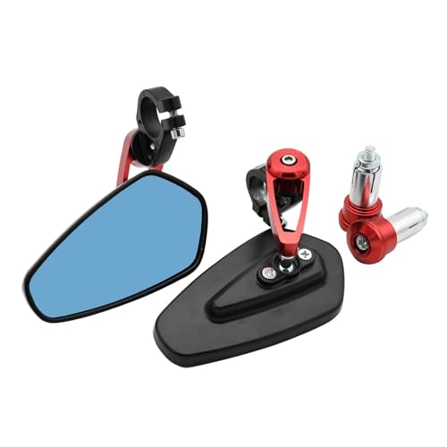 TILIEINE Motorrad Spiegel Set Motorrad Rückspiegel 7/8 Zoll 22 mm CNC-Spiegel, universeller Blauer Glas-Scooter-Lenkerspiegel, passend für Sur-Ron SurRon Light Bee S & X(N) von TILIEINE