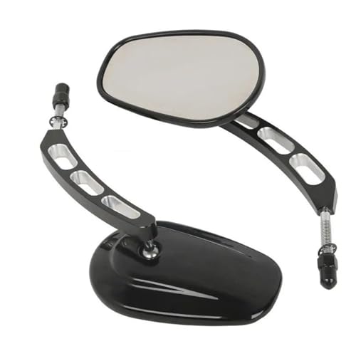 TILIEINE Motorrad Spiegel Set Motorrad Rückspiegel 8mm Rückansicht Seitenspiegel Fit Für Harley Road King Touring Sportster Fatboy FLSTF Softail Springer(Black) von TILIEINE