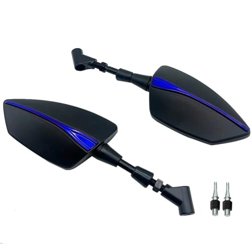 TILIEINE Motorrad Spiegel Set Motorrad Rückspiegel Fit Für Benelli TRK502 TRK502X TRK251 TRK 502 TRK502X TRK251 Aluminium CNC Motorrad Seite Spiegel Rückspiegel(NO Logo Blue) von TILIEINE