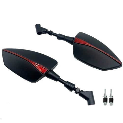 TILIEINE Motorrad Spiegel Set Motorrad Rückspiegel Fit Für Benelli TRK502 TRK502X TRK251 TRK 502 TRK502X TRK251 Aluminium CNC Motorrad Seite Spiegel Rückspiegel(NO Logo Red) von TILIEINE