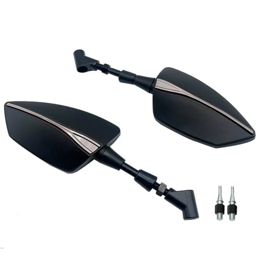 TILIEINE Motorrad Spiegel Set Motorrad Rückspiegel Fit Für Benelli TRK502 TRK502X TRK251 TRK 502 TRK502X TRK251 Aluminium CNC Motorrad Seite Spiegel Rückspiegel(NO Logo Silver) von TILIEINE