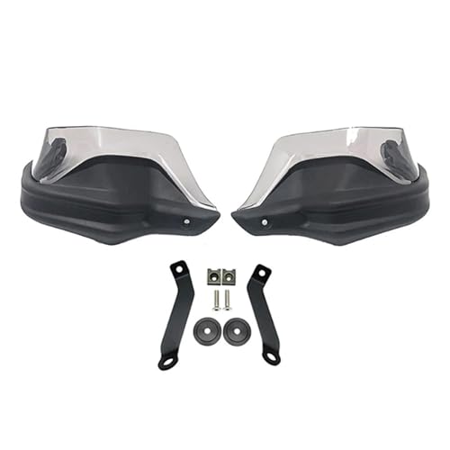 TILIEINE Motorrad Spiegel Set Motorrad Rückspiegel Fit Für Honda NC750X DCT NC750S NC700X NC 750 X 2013-2023 Motorrad Handprotektoren Schild Wachen Windschutzscheibe Hand(Black Grey Set) von TILIEINE