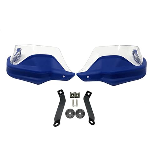 TILIEINE Motorrad Spiegel Set Motorrad Rückspiegel Fit Für Honda NC750X DCT NC750S NC700X NC 750 X 2013-2023 Motorrad Handprotektoren Schild Wachen Windschutzscheibe Hand(Blue Clear Set) von TILIEINE