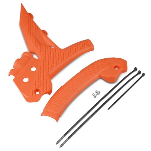 TILIEINE Motorrad Spiegel Set Motorrad Rückspiegel Fit Für KTM EXC 300 EXC EXCF XCW 125 200 250 300 350 400 450 500 Motorrad Paar Rahmen Guards Protector(Orange) von TILIEINE