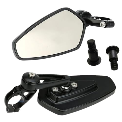 TILIEINE Motorrad Spiegel Set Motorrad Rückspiegel Motorrad-Lenkerendspiegel Passend für Yamaha MT-07 MT-09 MT10 R6 R1 FZ1/FZS1000 FZ6 FZ6R XJ6 Lenkerendspiegel(1Pair White Lenses) von TILIEINE