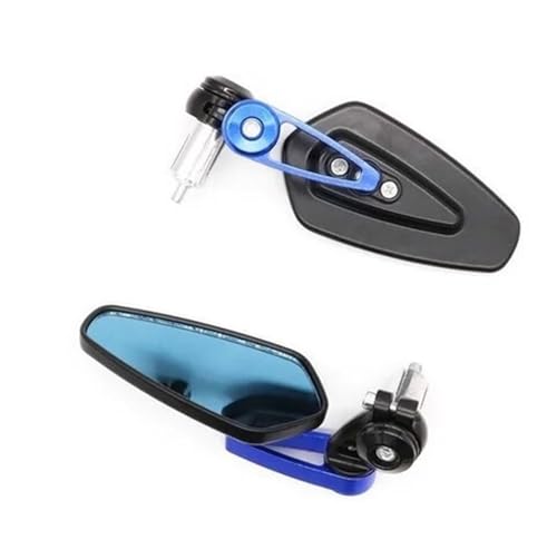 TILIEINE Motorrad Spiegel Set Motorrad Rückspiegel Motorrad Modifikation Lenker Reflektor Straßenbahn Sportwagen Vintage Rückspiegel(Blue) von TILIEINE