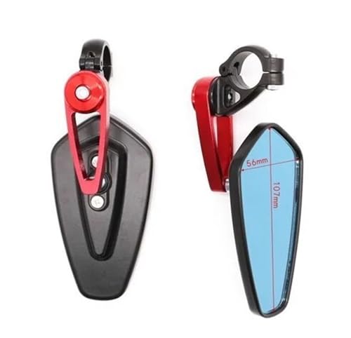 TILIEINE Motorrad Spiegel Set Motorrad Rückspiegel Motorrad Modifikation Lenker Reflektor Straßenbahn Sportwagen Vintage Rückspiegel(Red) von TILIEINE