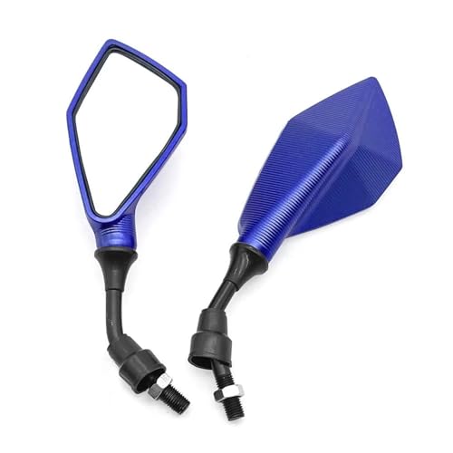 TILIEINE Motorrad Spiegel Set Motorrad Rückspiegel Motorrad Rückspiegel Ersatz Teile Roller E-Bike Rückfahr Hilfs Spiegel Modifizierte Zubehör(Blue) von TILIEINE