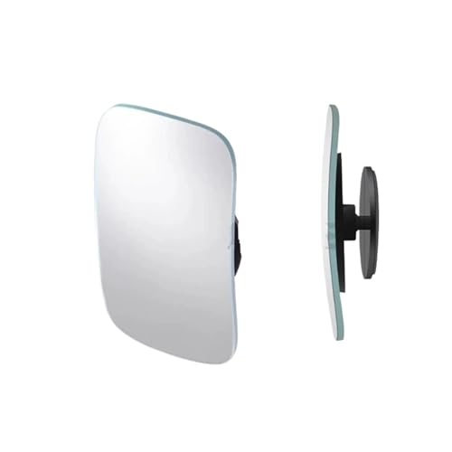 TILIEINE Motorrad Spiegel Set Motorrad Rückspiegel Motorrad Toter Winkel Rückspiegel Winkel Einstellbar Kleiner Runder Spiegel 360° Drehung Rückwärts Hilfs(Rectangle 46X62mm) von TILIEINE