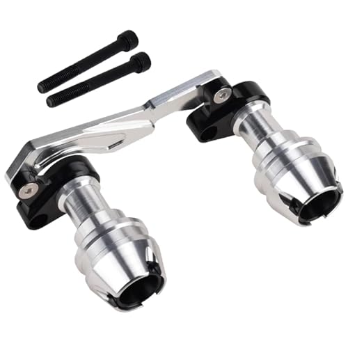 TILIEINE Satz Stoßdämpfer Luftfederung Fallschutz-Crash-Slider Passend für VOGE Passend für SR4 Max SR4Max350 Passend für SR150GT Zubehör(Silver) von TILIEINE