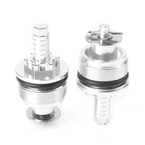 TILIEINE Satz Stoßdämpfer Luftfederung Vordere Stoßdämpferschraube Abdeckkappe Vorspannung Einsteller Gabel 33MM Fit Für Honda CMX250 Aluminium Motorrad Zubehör(Silver) von TILIEINE