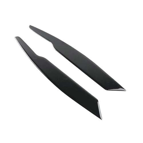 TILIEINE Scheinwerferabdeckungen Scheinwerfer Shell 2 stücke Auto Scheinwerfer Augenbraue Trim Abdeckung Fit Für VW Passat B6 3C 2005 2006 2007 2008 2009 2010(Bright Black) von TILIEINE