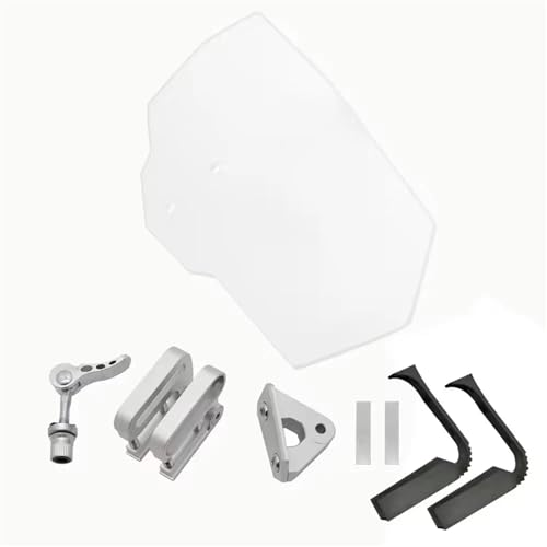TILIEINE Windschutzscheibe Luftabweiser Luftstrom einstellbare Windschutzscheibe Windabweiser Universal Motorrad Windschutzscheibe(Clear) von TILIEINE