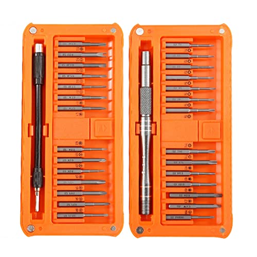 Werkzeugsatz Mechanik-Set Präzisions-Schraubendreher-Set für Laptop-Elektronik Torx-Sechskant-Schraubendreher-Bit-Set(Orange) von TILIEINE