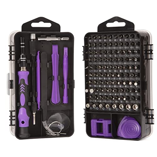 Werkzeugsatz Mechanik-Set Schraubendreher-Set Mobile Reparaturwerkzeuge 115 in 1 Multifunktions-Schraubendreher-Set(PURPLE) von TILIEINE