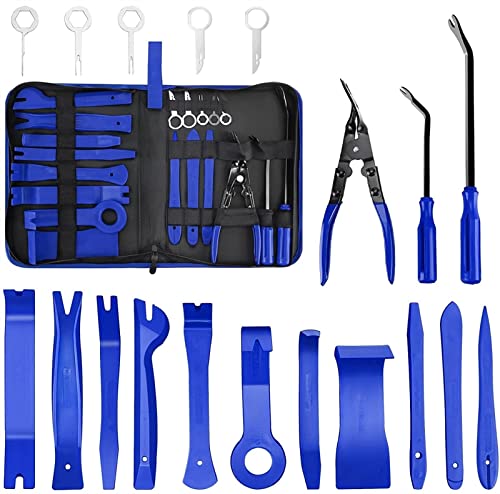 Werkzeugsatz Mechanik-Set Türclip Panel Trim Armaturenbrett Removal Tool Kit Auto Car Opening Repair Tool Set(19 PCS BLUE) von TILIEINE