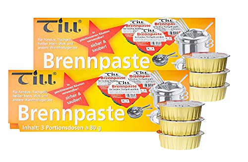 TILL Sicherheits-Brennpaste 2X 3er-Set à 80 g (6 Stück) von TILL