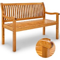 Tillvex - Gartenbank Holz Hellbraun 150 cm / 3 - 4 Personen Parkbank Massiv Sitzbank Garten Gartenmöbel von TILLVEX