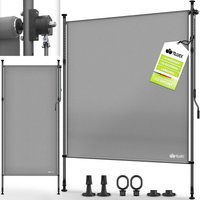 Klemmmarkise Senkrechtmarkise 100x310cm Grau mit Handkurbel ohne Bohren Sichtschutz Ausziehbar & Blickdicht Vertikalmarkise Balkon Terrasse Garten Klemmmarkise Senkrechtmarkise 100x310cm Grau mit Handkurbel ohne Bohren Sichtschutz Ausziehbar & Blickdicht Vertikalmarkise Balkon Terrasse Garten von TILLVEX