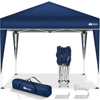 Pavillon 3x3m Blau wasserdicht Pop-Up Faltpavillon höhenverstellbar Gartenzelt uv Schutz 50+ Partyzelt mit Tasche für Garten - Tillvex von TILLVEX